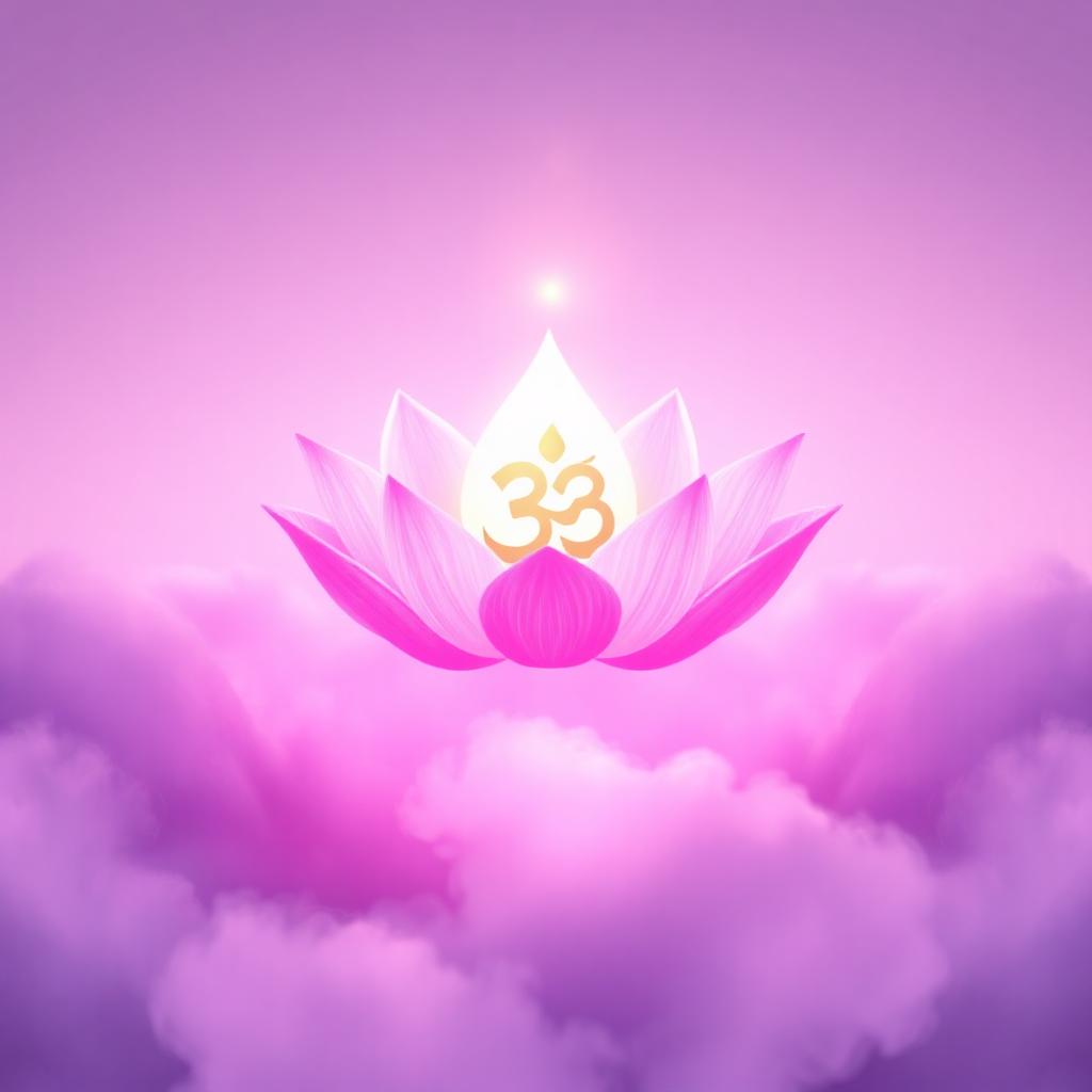 Lotus flowers in a devotional setting